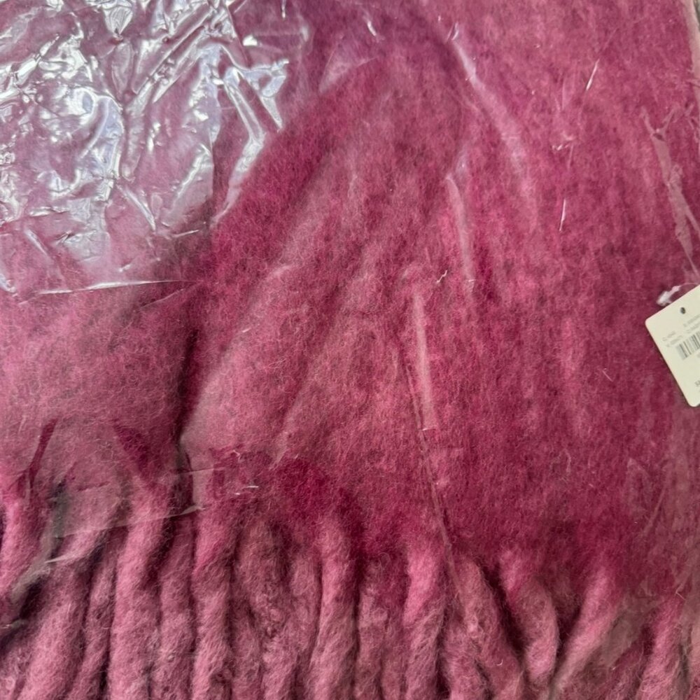 Anthropologie Rasberry Throw NWT